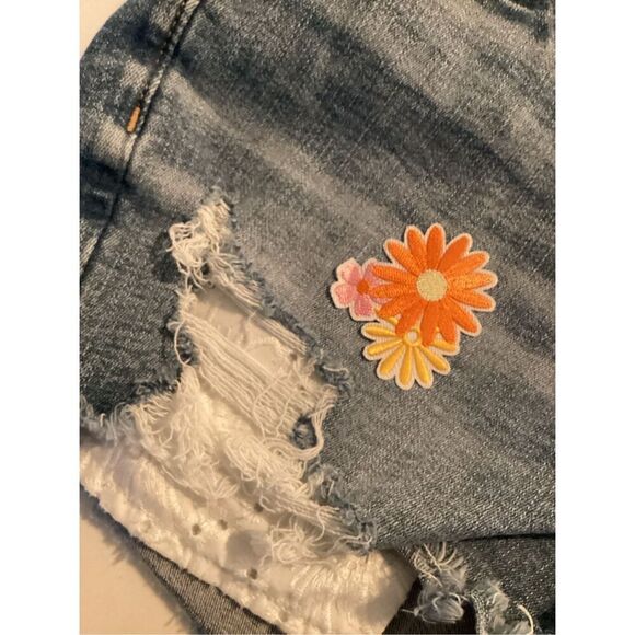 American Eagle Next Level High Rise Shortie Sz 10 Customed Flowers Mushroom - Picture 3 of 9